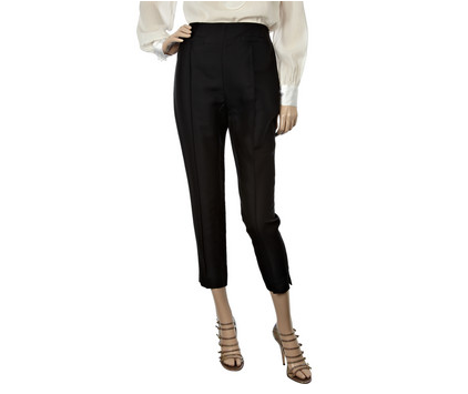 Balenciaga silk-blend cropped pants