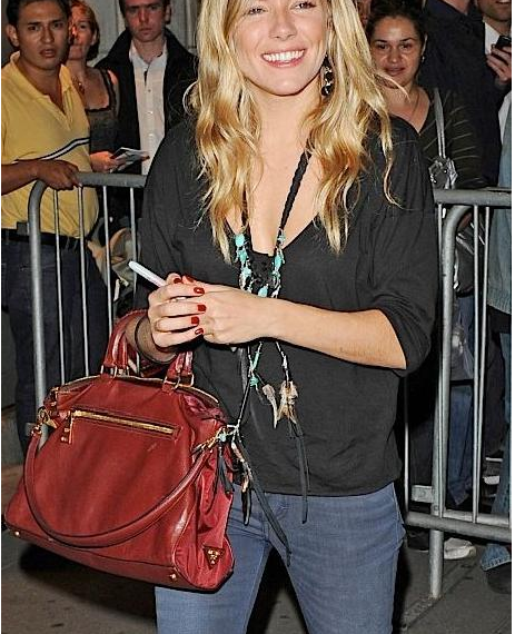 Sienna Miller Prada bag